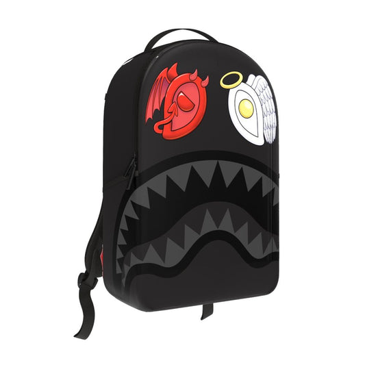 Sprayground Black Removable Eyes DLXSV Backpack B7556