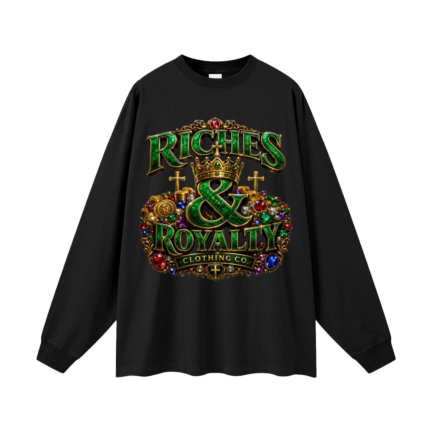 Riches & Royalty Clothing Co. - Oversized Unisex Long Sleeve T-Shirt