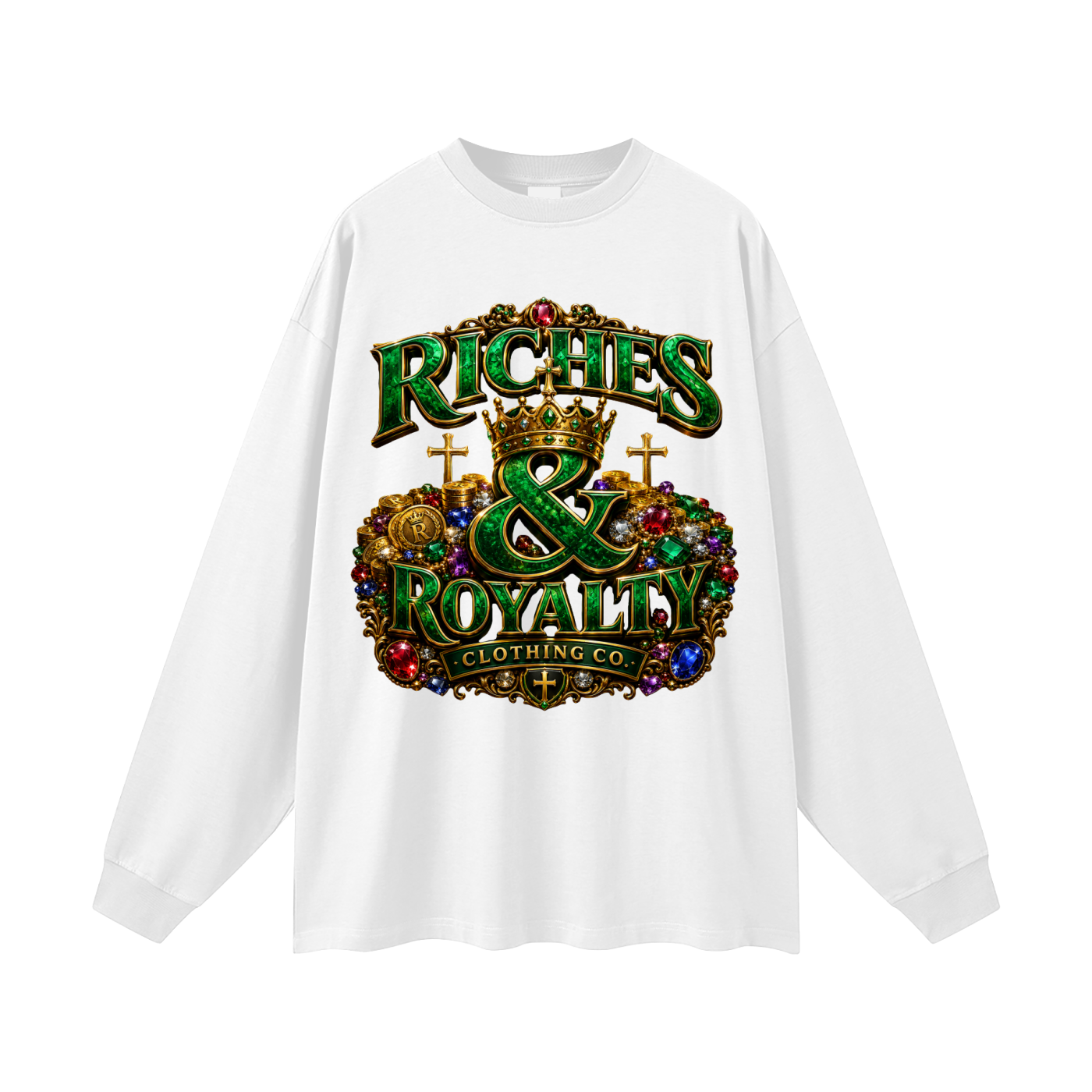 Riches & Royalty Clothing Co. - Oversized Unisex Long Sleeve T-Shirt
