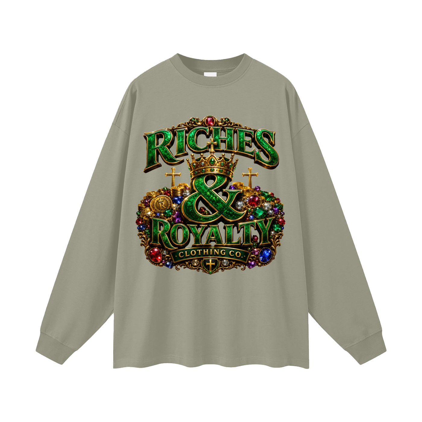 Riches & Royalty Clothing Co. - Oversized Unisex Long Sleeve T-Shirt