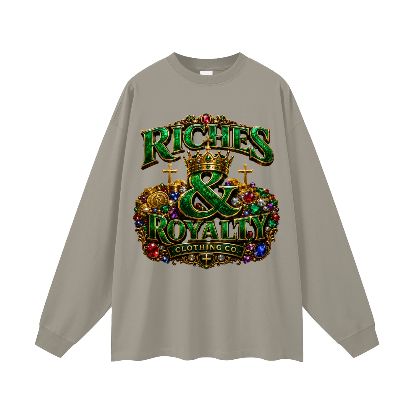 Riches & Royalty Clothing Co. - Oversized Unisex Long Sleeve T-Shirt