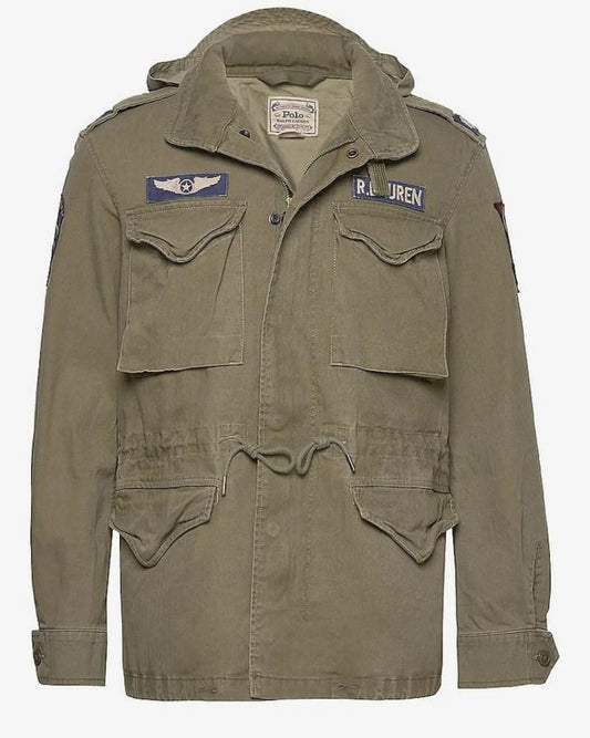 Polo Ralph Lauren M-65 Field Jacket Olive Green Military Style Coat