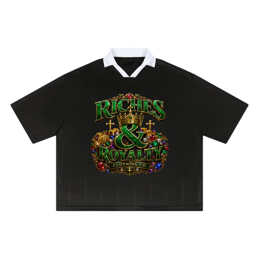 Riches & Royalty Clothing Co. - Unisex Striped Boxy Soccer Jersey