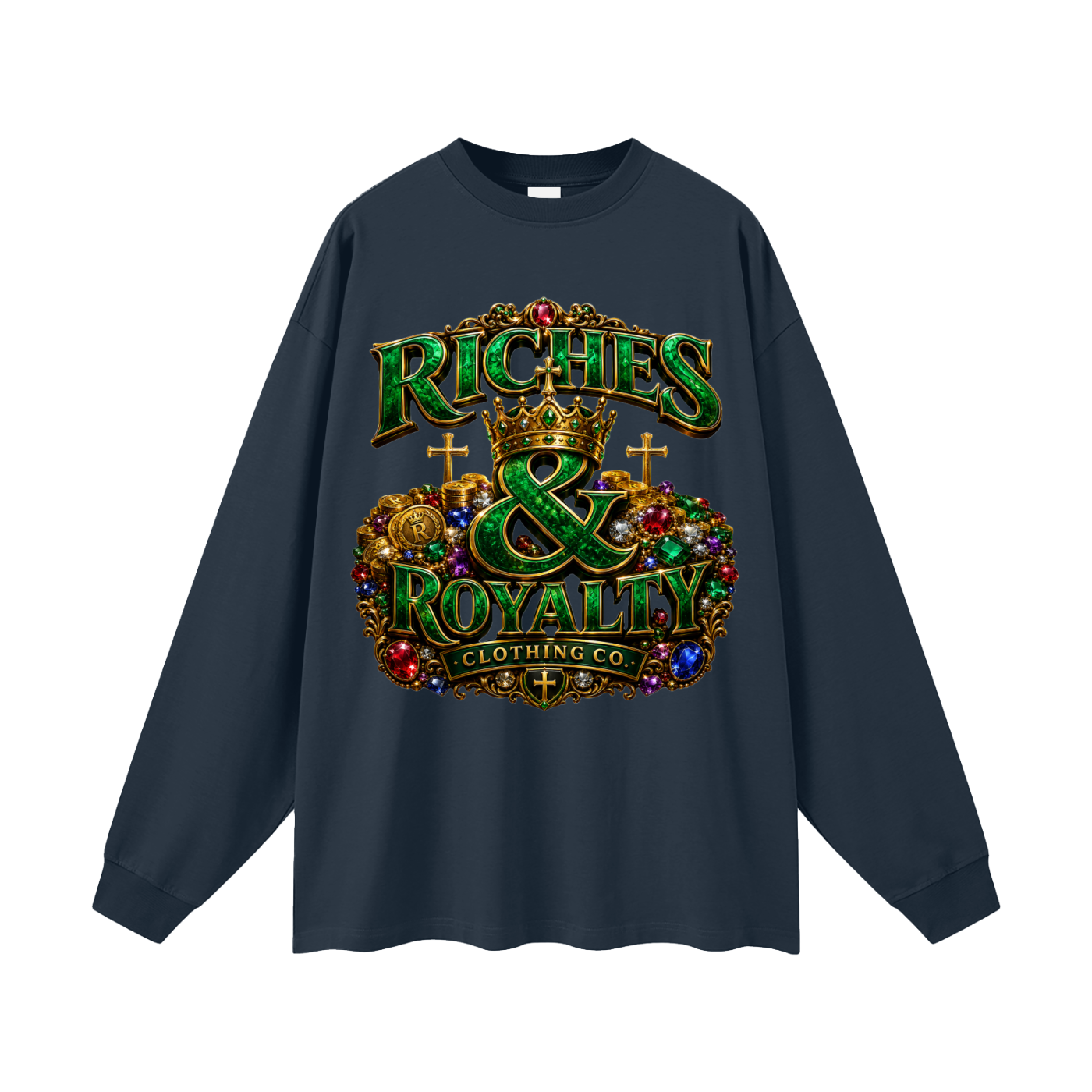 Riches & Royalty Clothing Co. - Oversized Unisex Long Sleeve T-Shirt