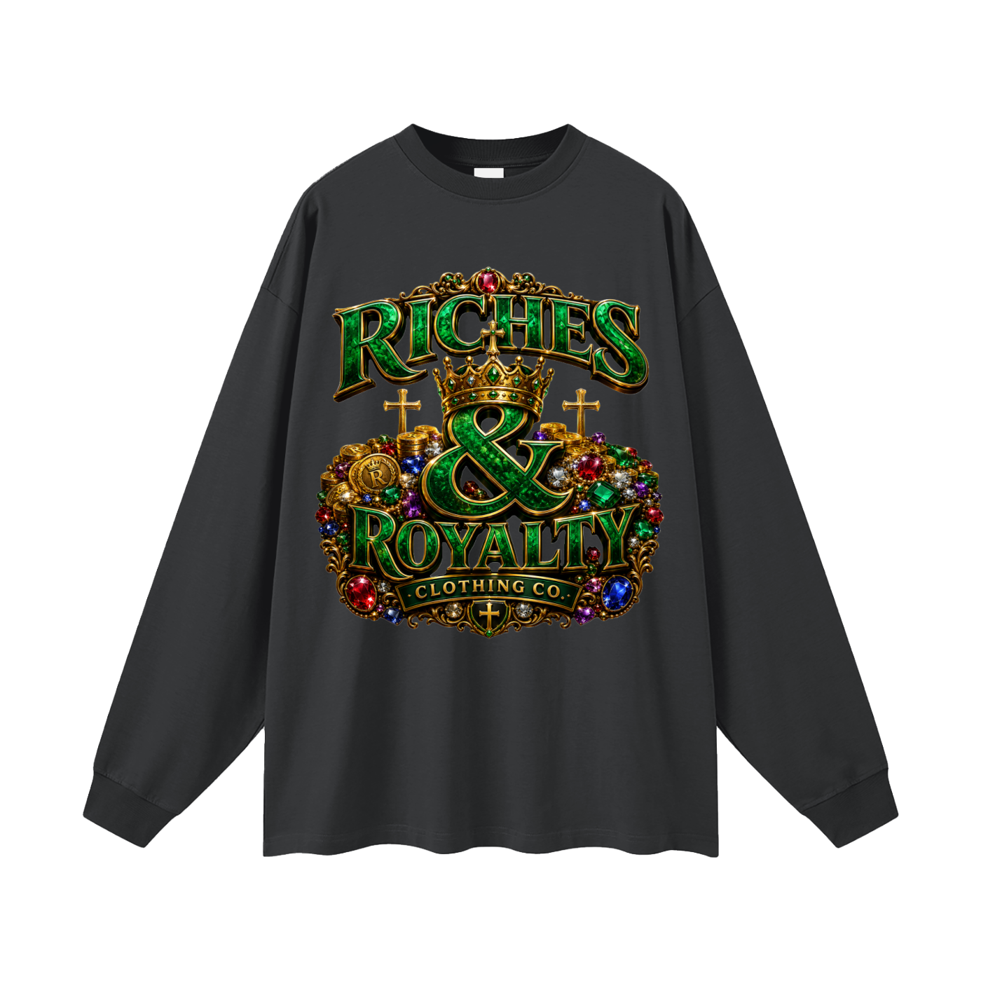 Riches & Royalty Clothing Co. - Oversized Unisex Long Sleeve T-Shirt