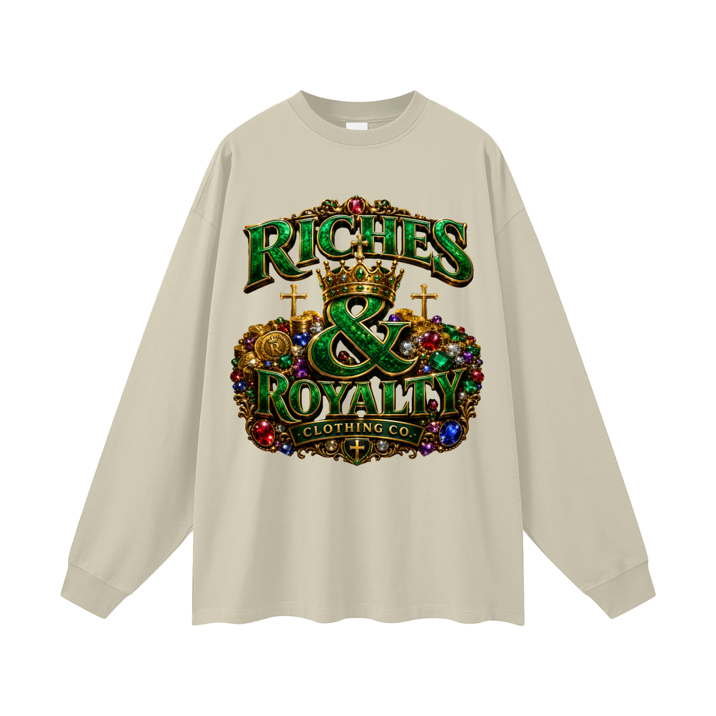 Riches & Royalty Clothing Co. - Oversized Unisex Long Sleeve T-Shirt
